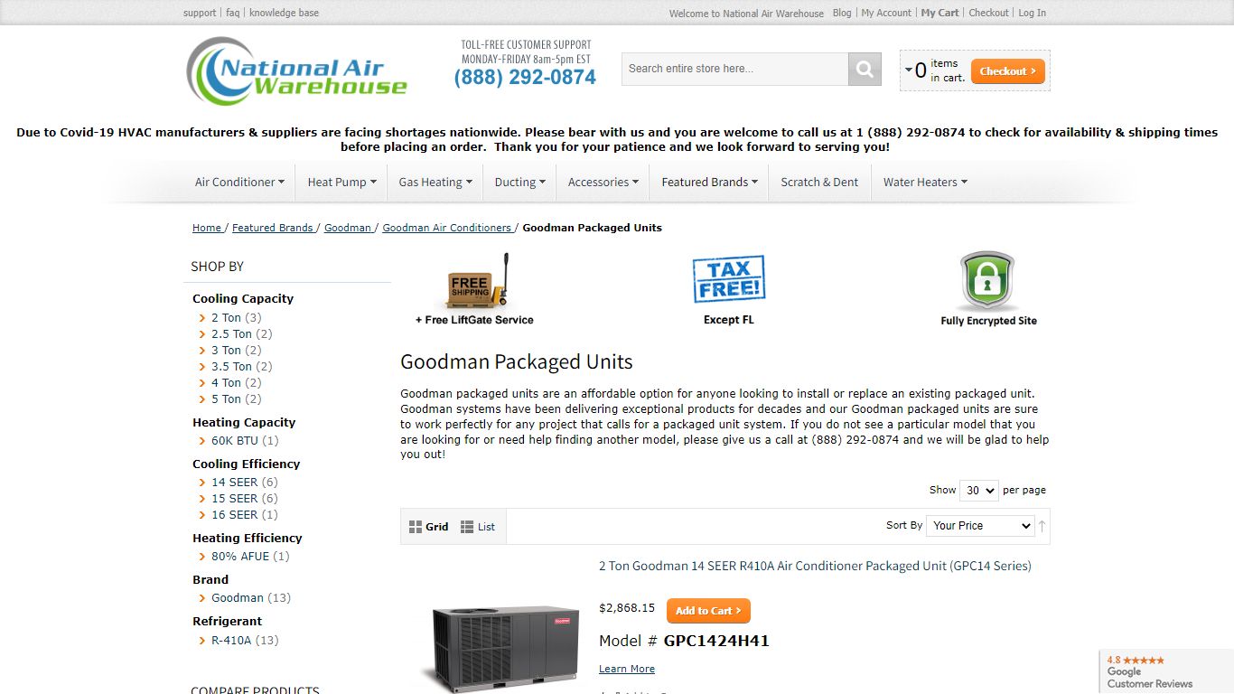 Goodman Packaged Units - Goodman Air Conditioners - Goodman - Featured ...
